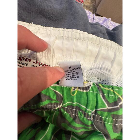 Ron Jon Surf Shop Men’s Board Shorts – Size M – Green Floral Cargo Swim Trunks - Picture 6 of 6
